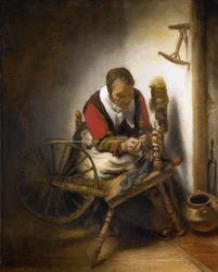 A Woman Spinning
